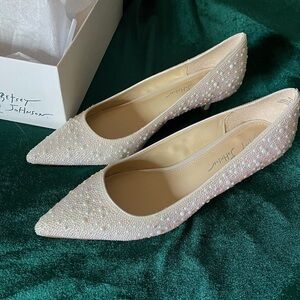 Wedding shoes, Betsey Johnson Scout Pearl size 9.5
